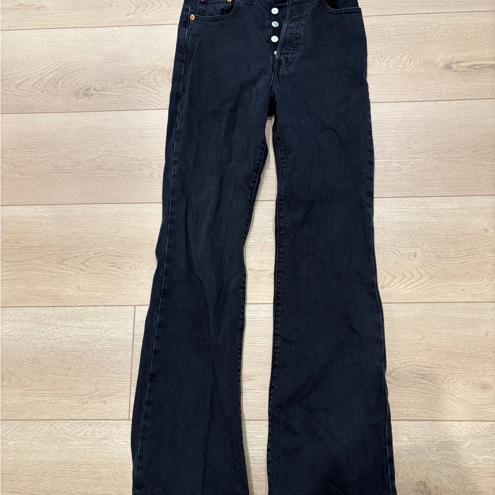 Levi's Ribcage Bootcut Black Jeans